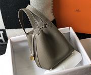 Hermes Picotin 18 Togo Elephant Gray Gold Hardware - 4