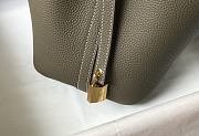 Hermes Picotin 18 Togo Elephant Gray Gold Hardware - 3