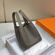 Hermes Picotin 18 Togo Cumulonimbus Gray Gold Hardware - 3