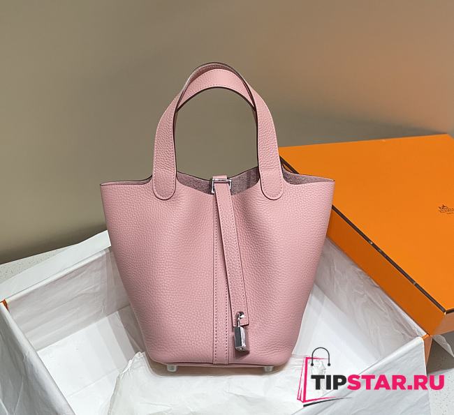 Hermes Picotin 18 Togo Pink Silver Hardware - 1