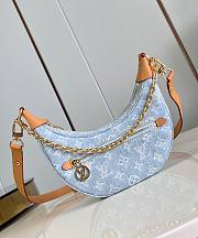 LV Loop Bag Sky Blue Denim M24846 23x13x6cm - 1