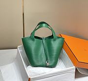 Hermes Picotin 22 Togo Emerald Silver Hardware - 4