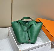 Hermes Picotin 22 Togo Emerald Silver Hardware - 6