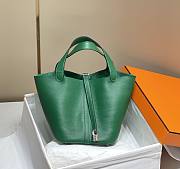 Hermes Picotin 22 Togo Emerald Silver Hardware - 1