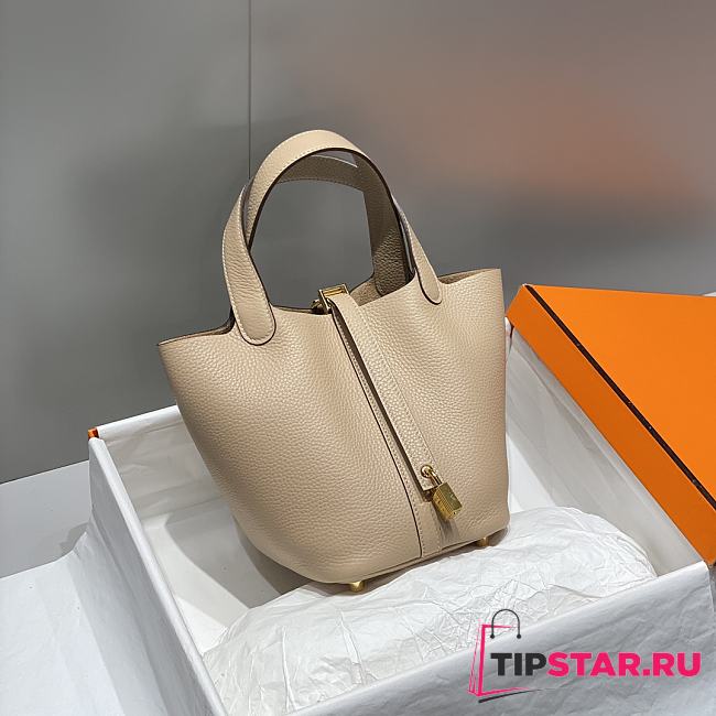 Hermes Picotin 18 Togo Beige Gold Hardware - 1