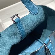 Hermes Picotin 18 Togo Blue Silver Hardware - 3