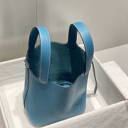 Hermes Picotin 18 Togo Blue Silver Hardware - 2