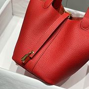 Hermes Picotin 18 Togo Red Gold Hardware - 3