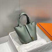 Hermes Picotin 18 Togo Almond Green Gold Hardware - 1