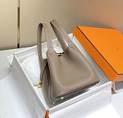 Hermes Picotin 22 Togo Elephant Gray Gold Hardware - 3