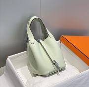 Hermes Picotin 18 Togo Green Pastel Silver Hardware - 6