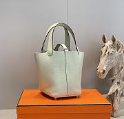 Hermes Picotin 18 Togo Green Pastel Silver Hardware - 5