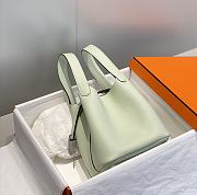 Hermes Picotin 18 Togo Green Pastel Silver Hardware - 4