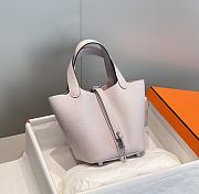 Hermes Picotin 18 Togo Purple Pastel Silver Hardware - 1