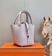 Hermes Picotin 18 Togo Purple Pastel Silver Hardware - 3