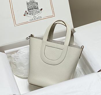 Hermes In The Loop 18 White Silver Hardware