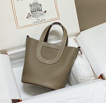 Hermes In The Loop 18 Elephant Gray Silver Hardware