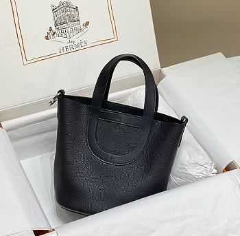 Hermes In The Loop 18 Black Silver Hardware