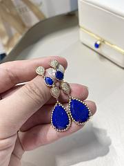 Boucheron Teardrop Diamond Lapis Lazuli Earrings Yellow Gold - 1