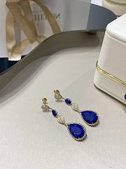 Boucheron Teardrop Diamond Lapis Lazuli Earrings Yellow Gold - 6