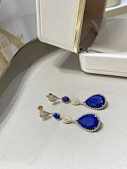 Boucheron Teardrop Diamond Lapis Lazuli Earrings Yellow Gold - 3