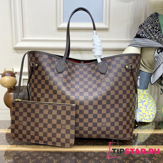 LV Neverfull GM Damier Ebene Canvas 39x32x19cm - 1