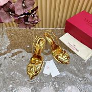 VLTN Atelier 03 Rose Edition Metallic Slingback Pumps - 6