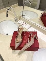 VLTN The Bold Edition Vlogo Calfskin Slingback Pump 6cm Nude - 4