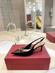 VLTN The Bold Edition Vlogo Calfskin Slingback Pump 6cm Black - 4