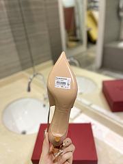 VLTN The Bold Edition Vlogo Calfskin Slingback Pump 6cm Beige - 3