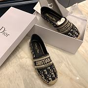 Dior Granville Espadrille Deep Blue Dior Oblique Embroidered Cotton - 1