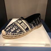 Dior Granville Espadrille Deep Blue Dior Oblique Embroidered Cotton - 6