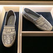 Dior Granville Espadrille Stone Gray Dior Oblique Embroidered Cotton - 3