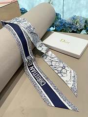 Dior Toile de Jouy Voyage Mitzah Scarf Blue - 1