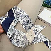 Dior Toile de Jouy Voyage Mitzah Scarf Blue - 3