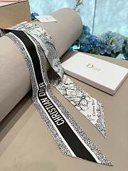 Dior Toile de Jouy Voyage Mitzah Scarf Black - 1