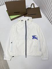 Burberry Cropped Nylon Jacket White - 4