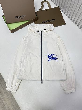 Burberry Cropped Nylon Jacket White