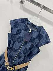 LV XXL Detail Damier Denim Dress 1AFLDI - 4