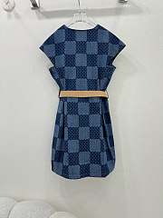 LV XXL Detail Damier Denim Dress 1AFLDI - 5