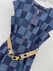 LV XXL Detail Damier Denim Dress 1AFLDI - 6