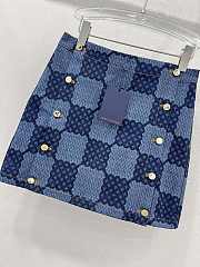 LV Damier Denim Mini Skirt 1AFMQS - 5