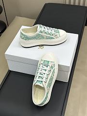 Dioriviera Walk'n'Dior Platform Sneaker Cotton Embroidered with Aquamarina Toile de Jouy Sauvage Motif - 2