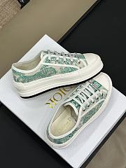 Dioriviera Walk'n'Dior Platform Sneaker Cotton Embroidered with Aquamarina Toile de Jouy Sauvage Motif - 5