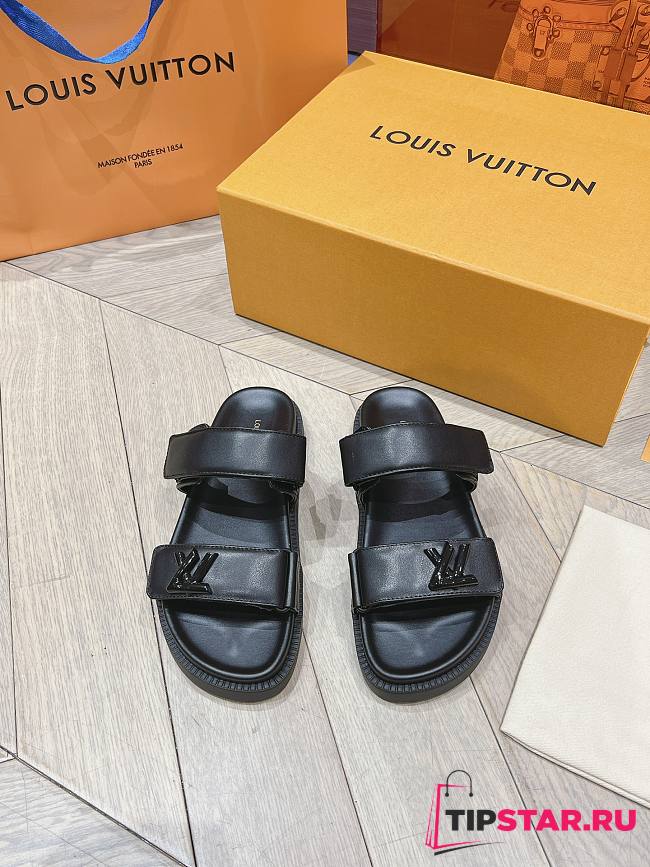 LV Sunset Flat Comfort Mule Black 1AD1JZ - 1