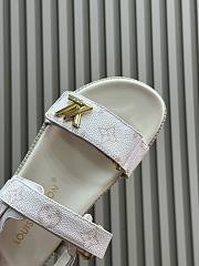 LV Sunset Flat Comfort Sandal Beige Patent Monogram Canvas 1ACL9S - 4