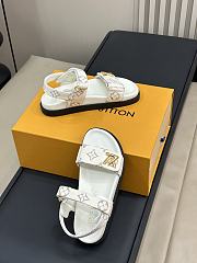 LV Sunset Flat Comfort Sandal Multicolor White Tweed 1ACSH3 - 4