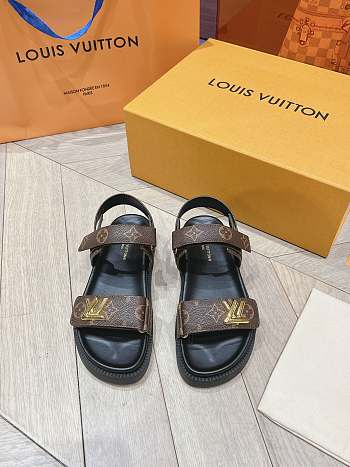 LV Sunset Flat Comfort Sandal Cacao Brown 1ACL9C