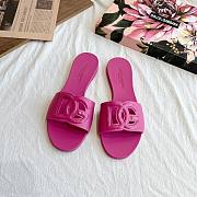 D&G Bianca DG-logo Slides Pink - 1