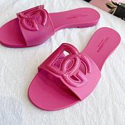 D&G Bianca DG-logo Slides Pink - 3